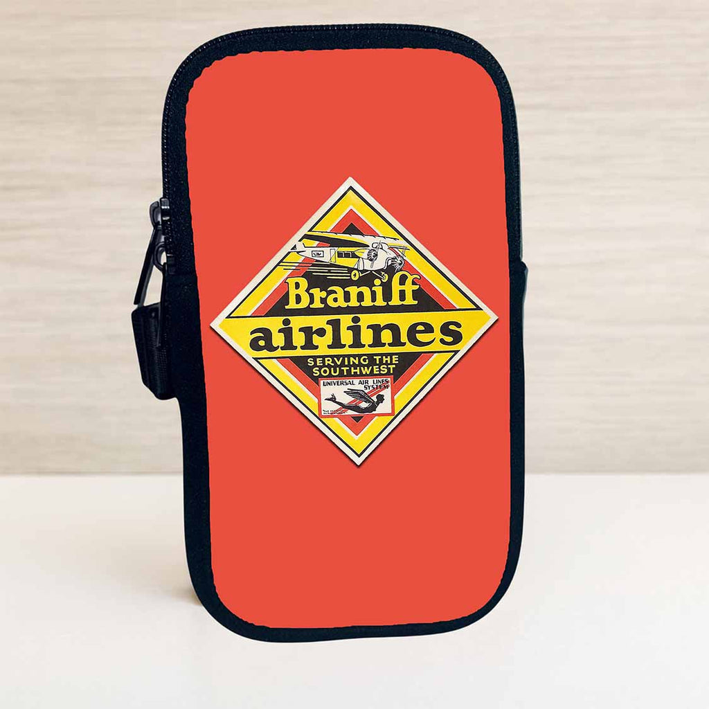 Braniff Airlines Original Bag Sticker Travel Pouch