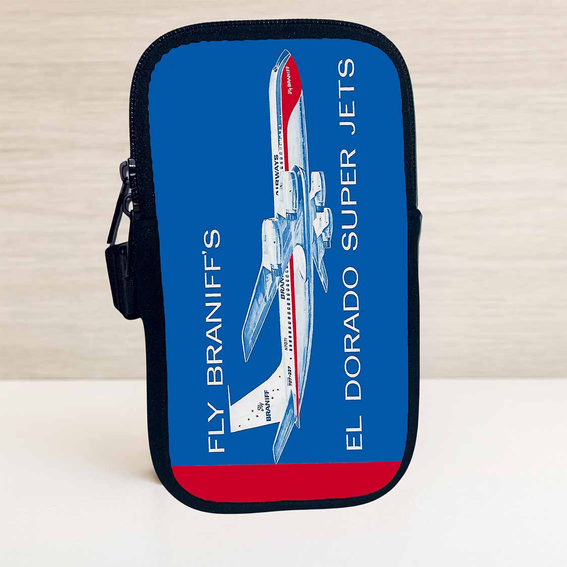 Braniff International El Dorado Super Jets Bag Sticker Travel Pouch