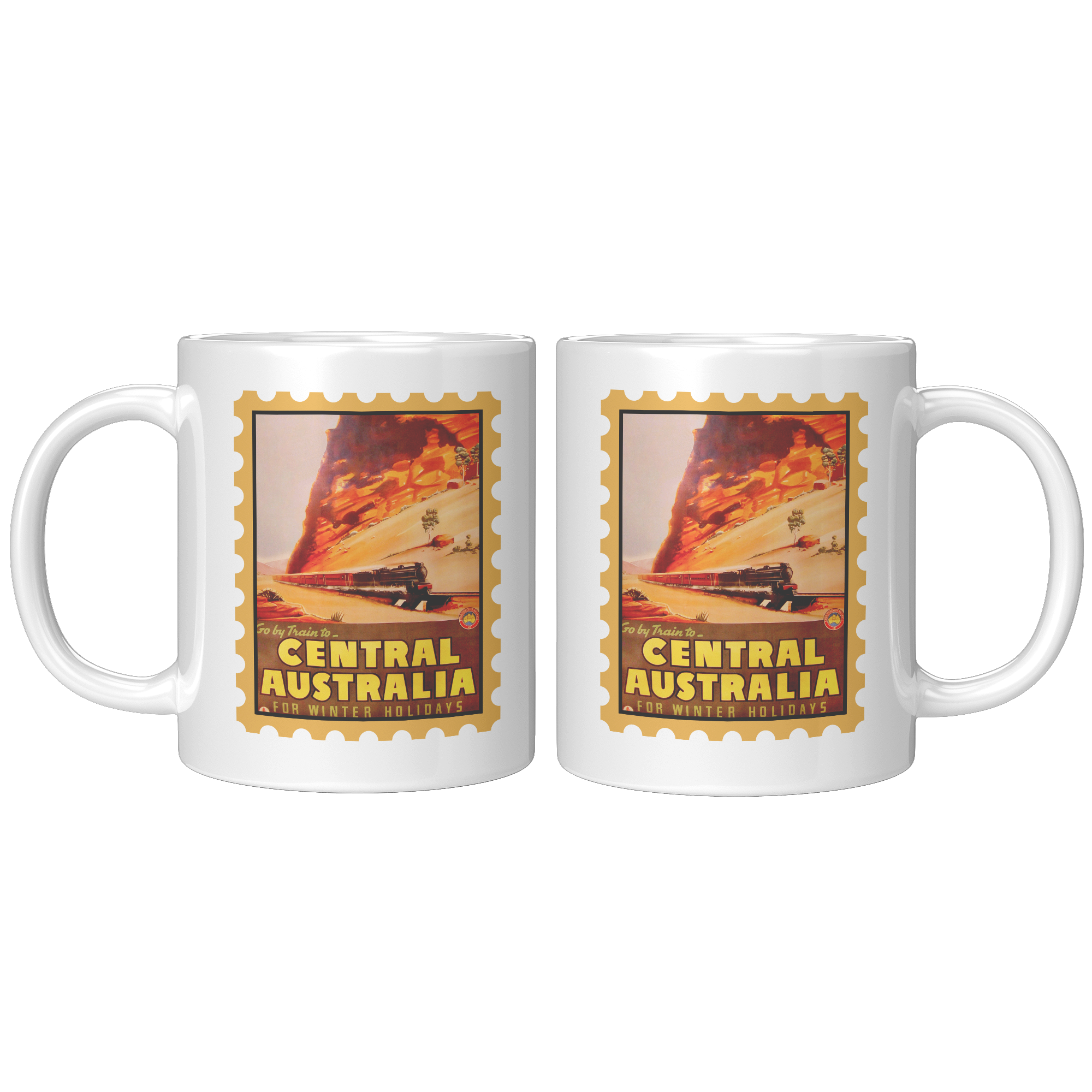 Central Australia Travel Poster Coffee Mug