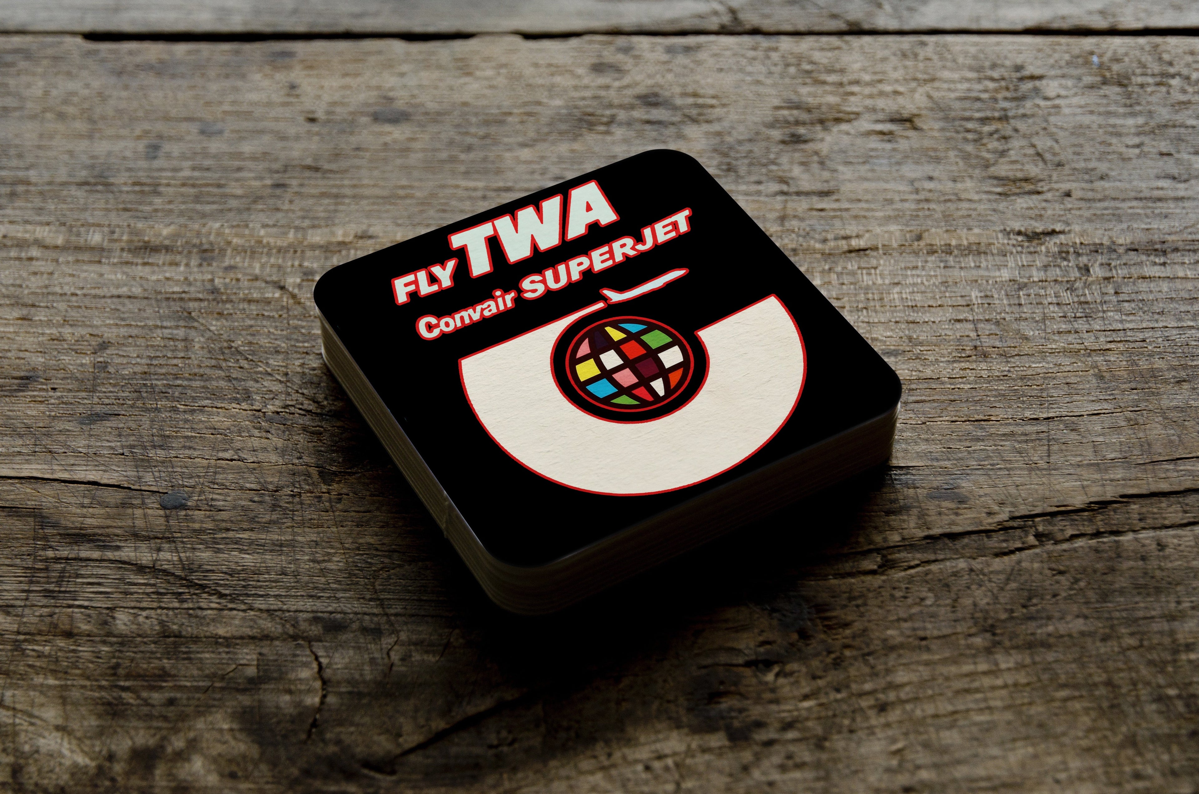 TWA Convair with the Red Outline Sandstone Coaster
