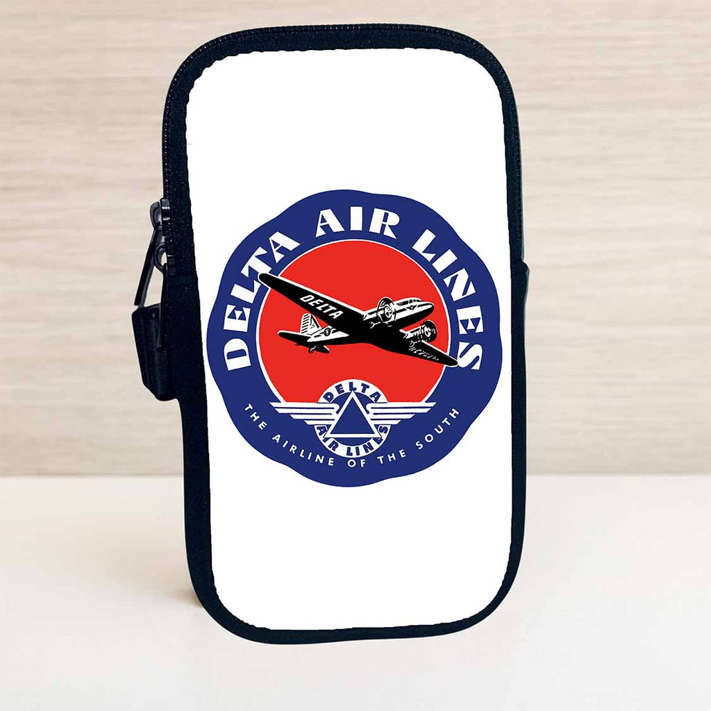 Delta Air Lines Vintage 1940's Airline of the South Bag Sticker Travel Pouch