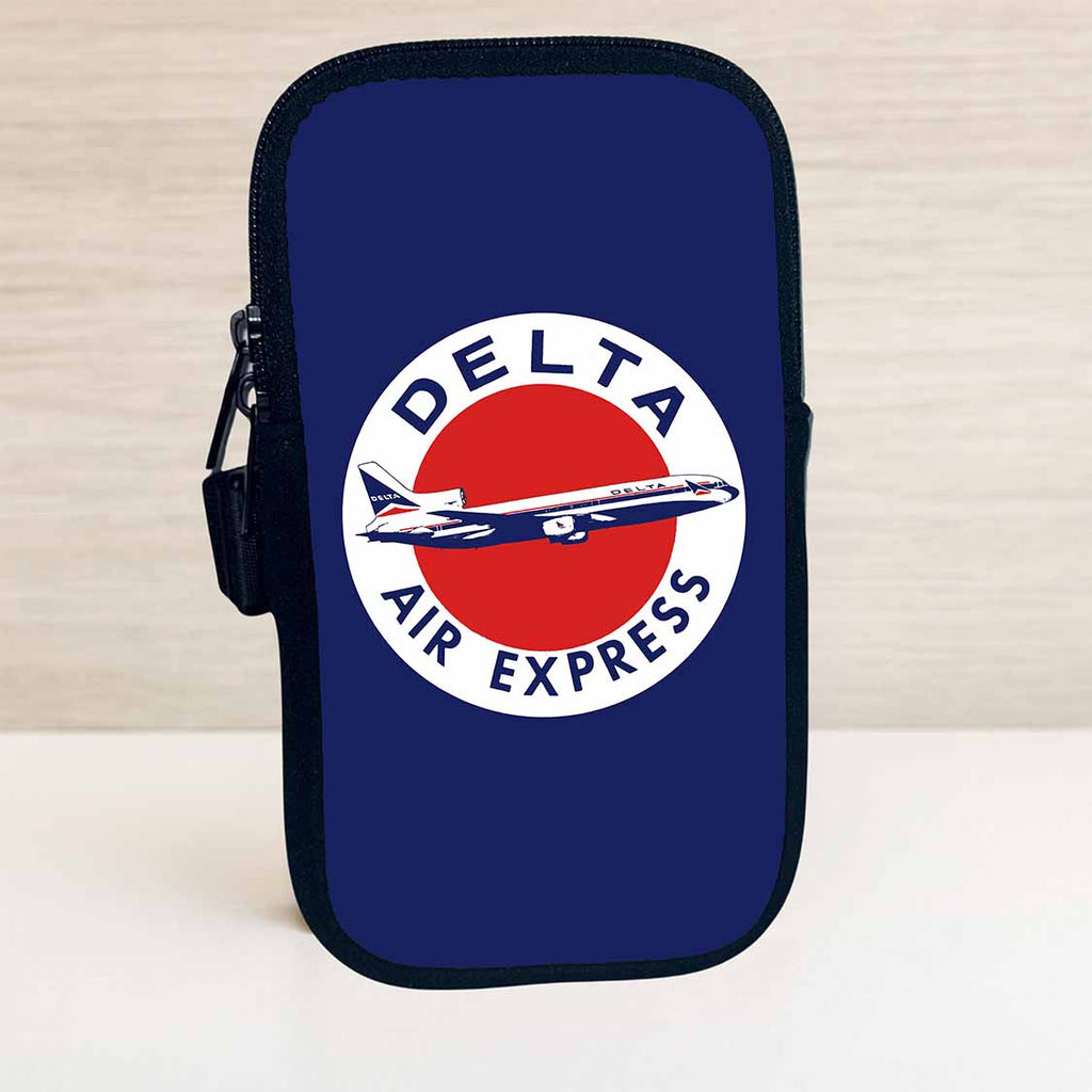 Delta Air Lines Air Express Bag Sticker Travel Pouch
