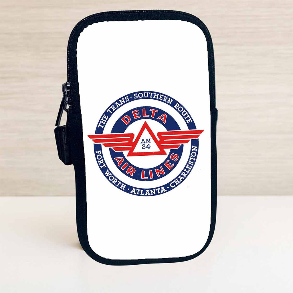 Delta Air Lines Vintage Trans-Southern Route Bag Sticker Travel Pouch