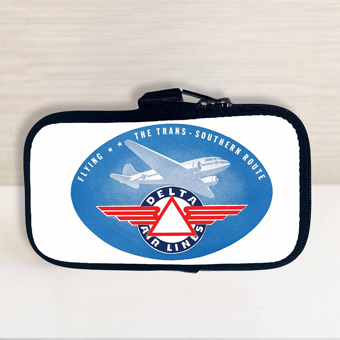 Delta Air Lines Vintage 1930's Bag Sticker Travel Pouch