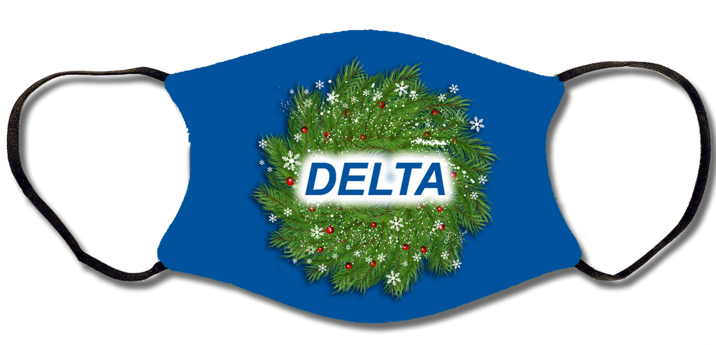 Delta Air Lines Christmas Face Mask