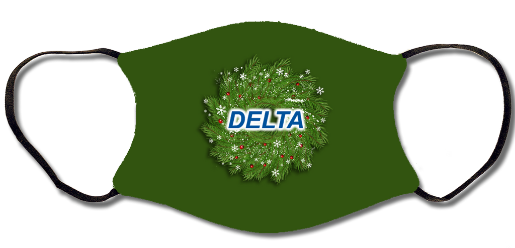 Delta Air Lines Christmas Face Mask
