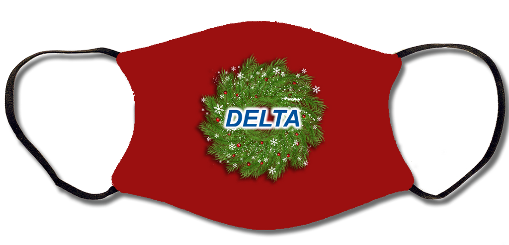 Delta Air Lines Christmas Face Mask