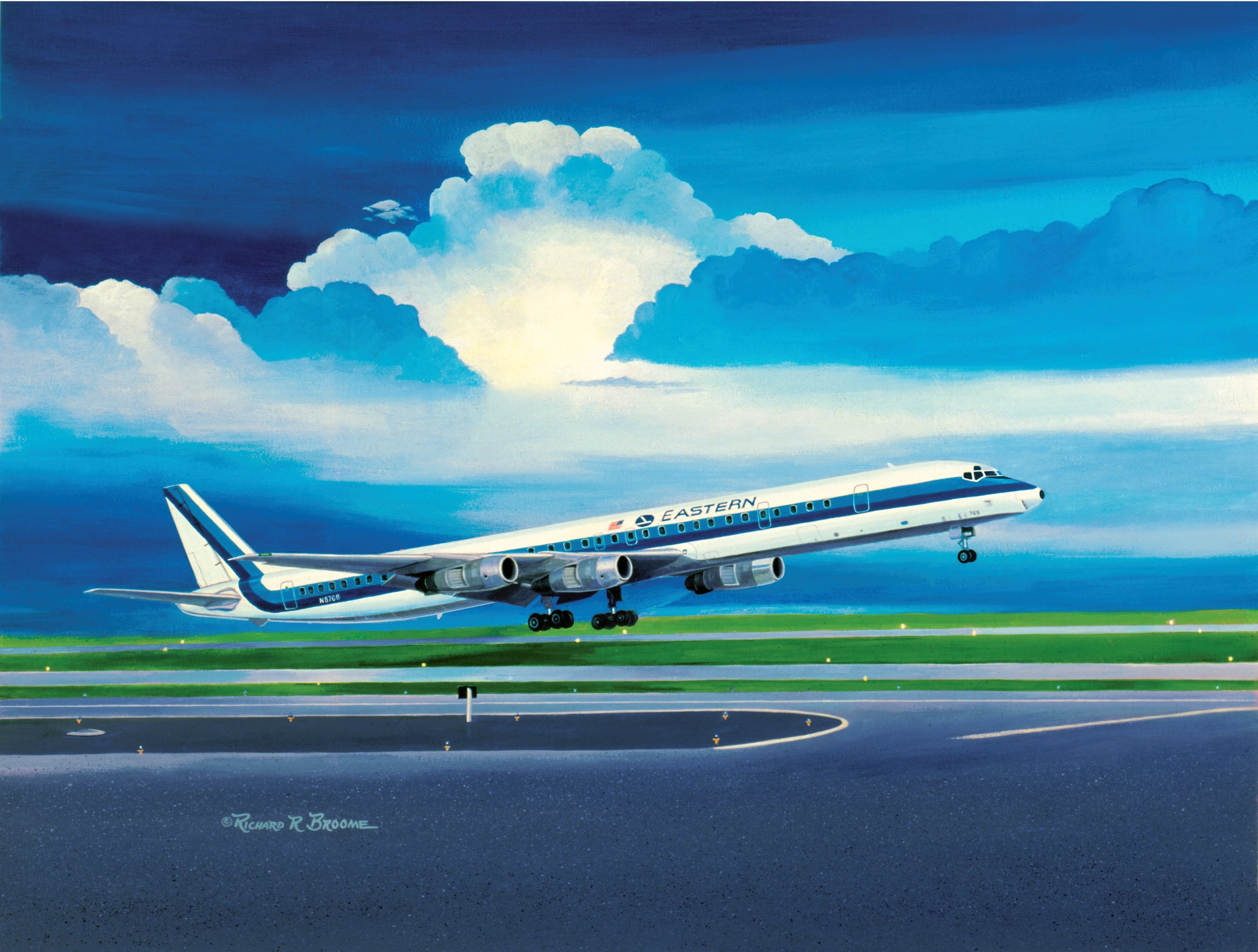 Eastern Air Lines DC8 Note Cards by Rick Broome - Pack of 12