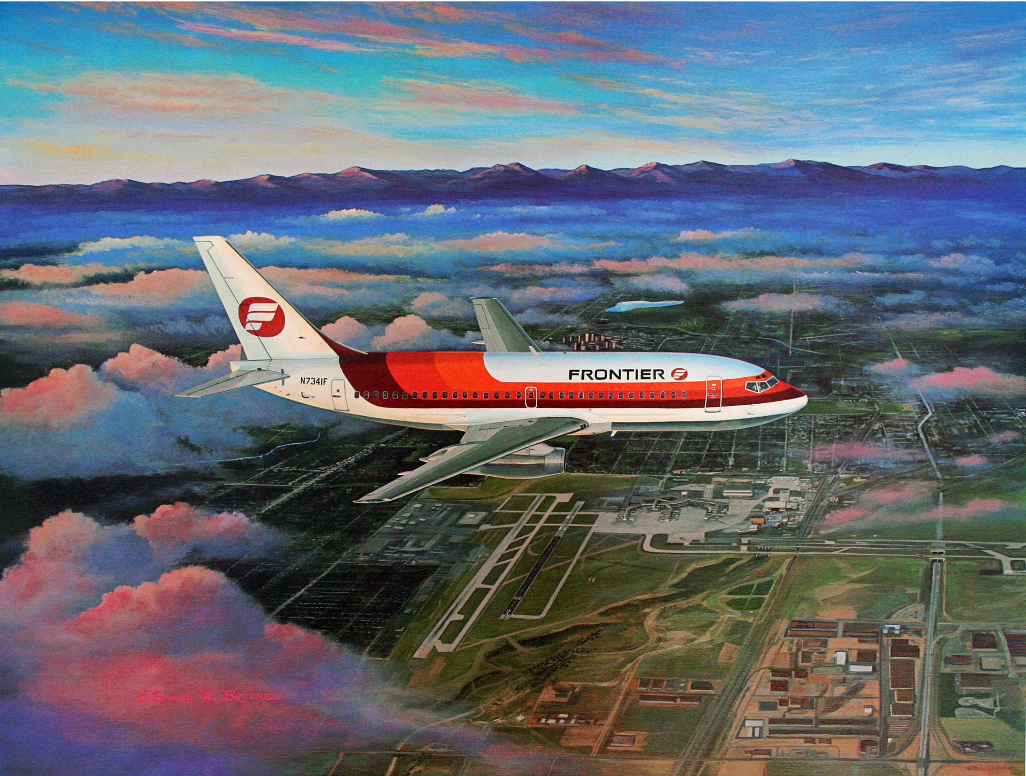 FAL 737 Denver Sunrise notecard