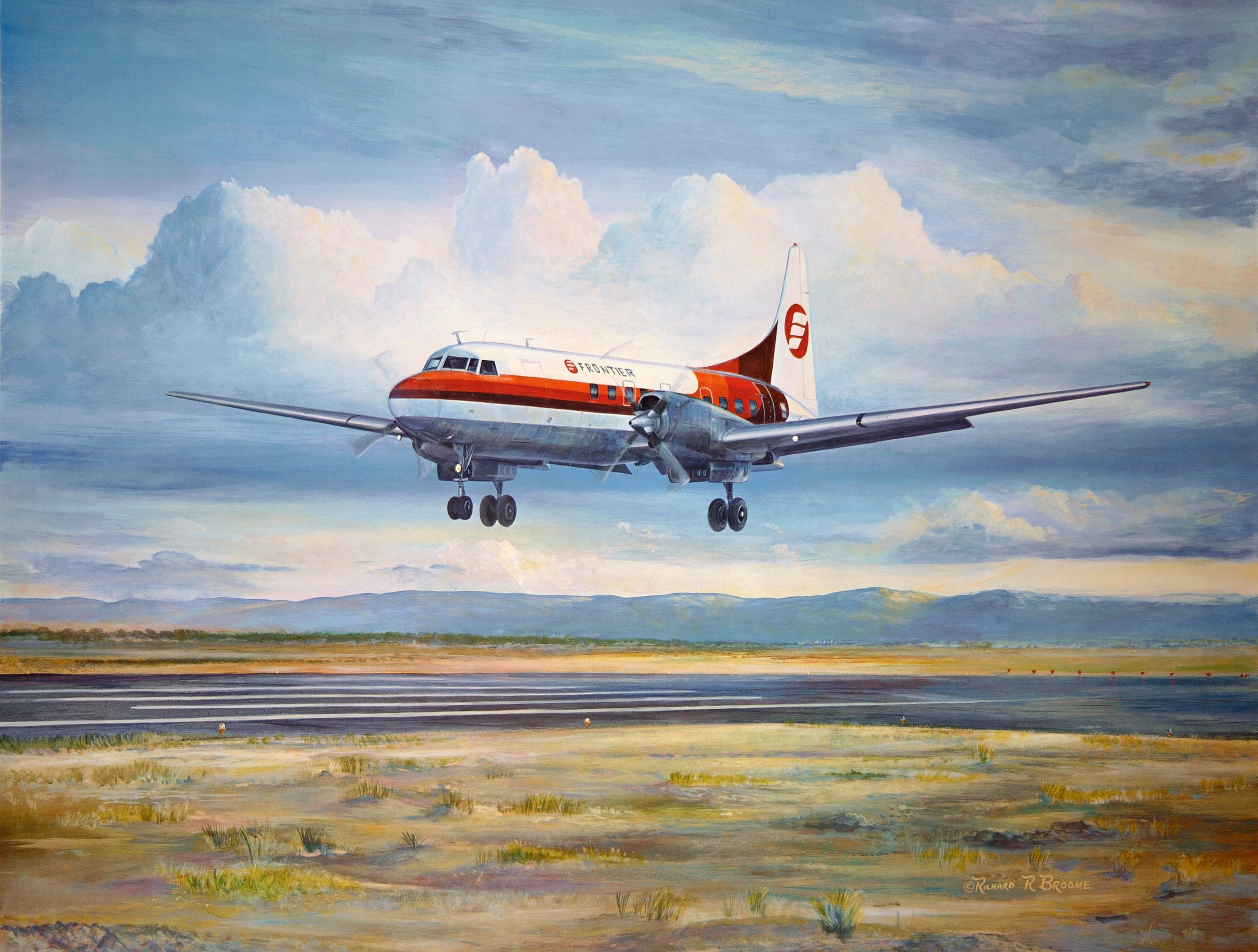 Frontier Airlines 580 Last Livery Note Cards by Rick Broome - Pack of 12