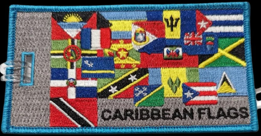 Caribbean Flags - Embroidered Bag Tag
