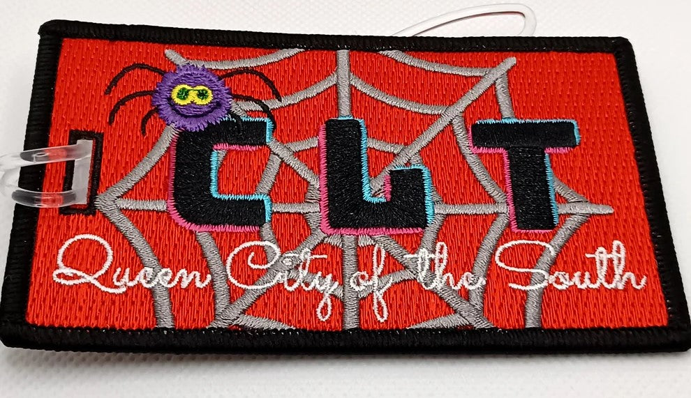 CLT - Queen City Of The South - Embroidered Bag Tag