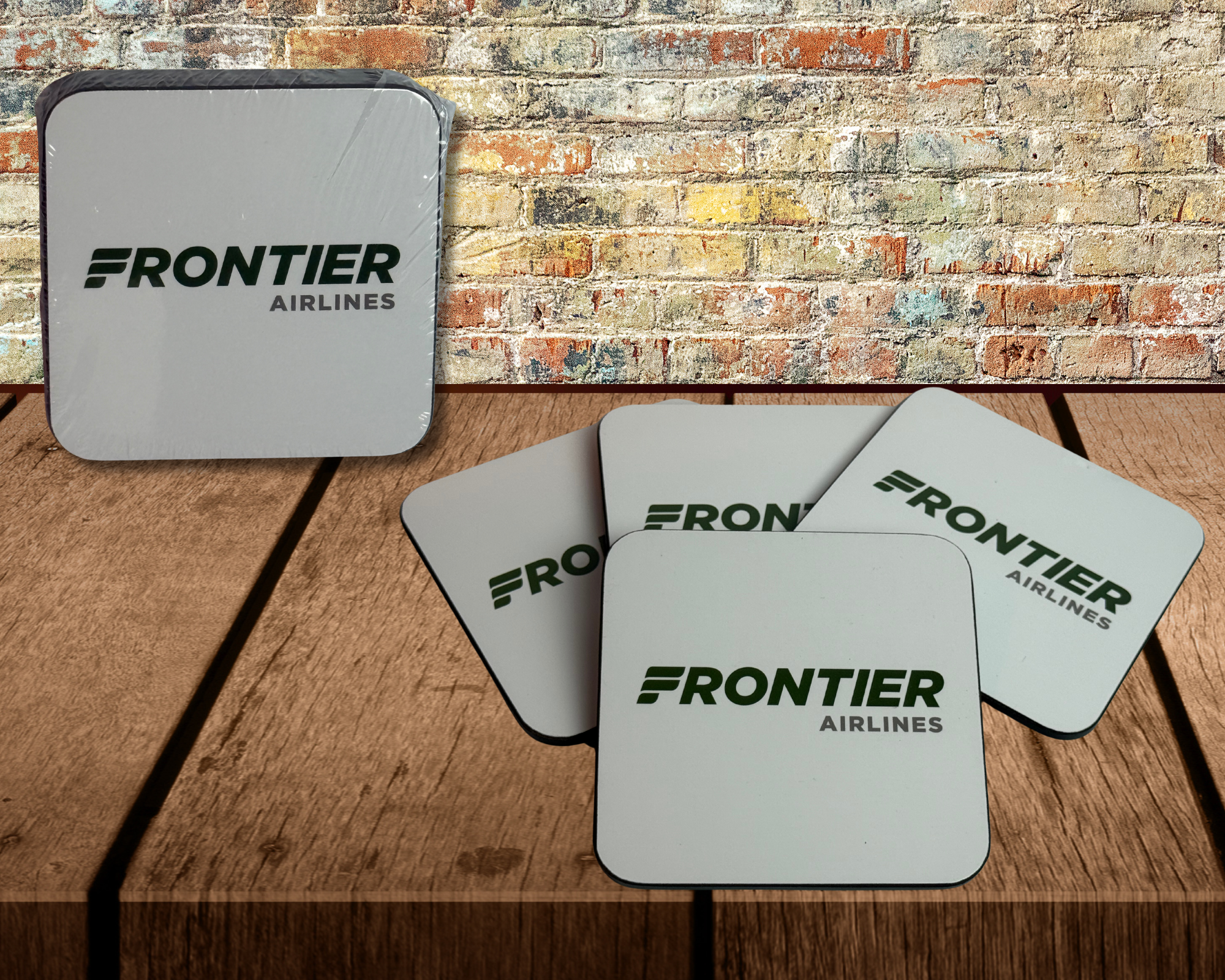Frontier Airlines Logo (Current) Sandstone Coaster