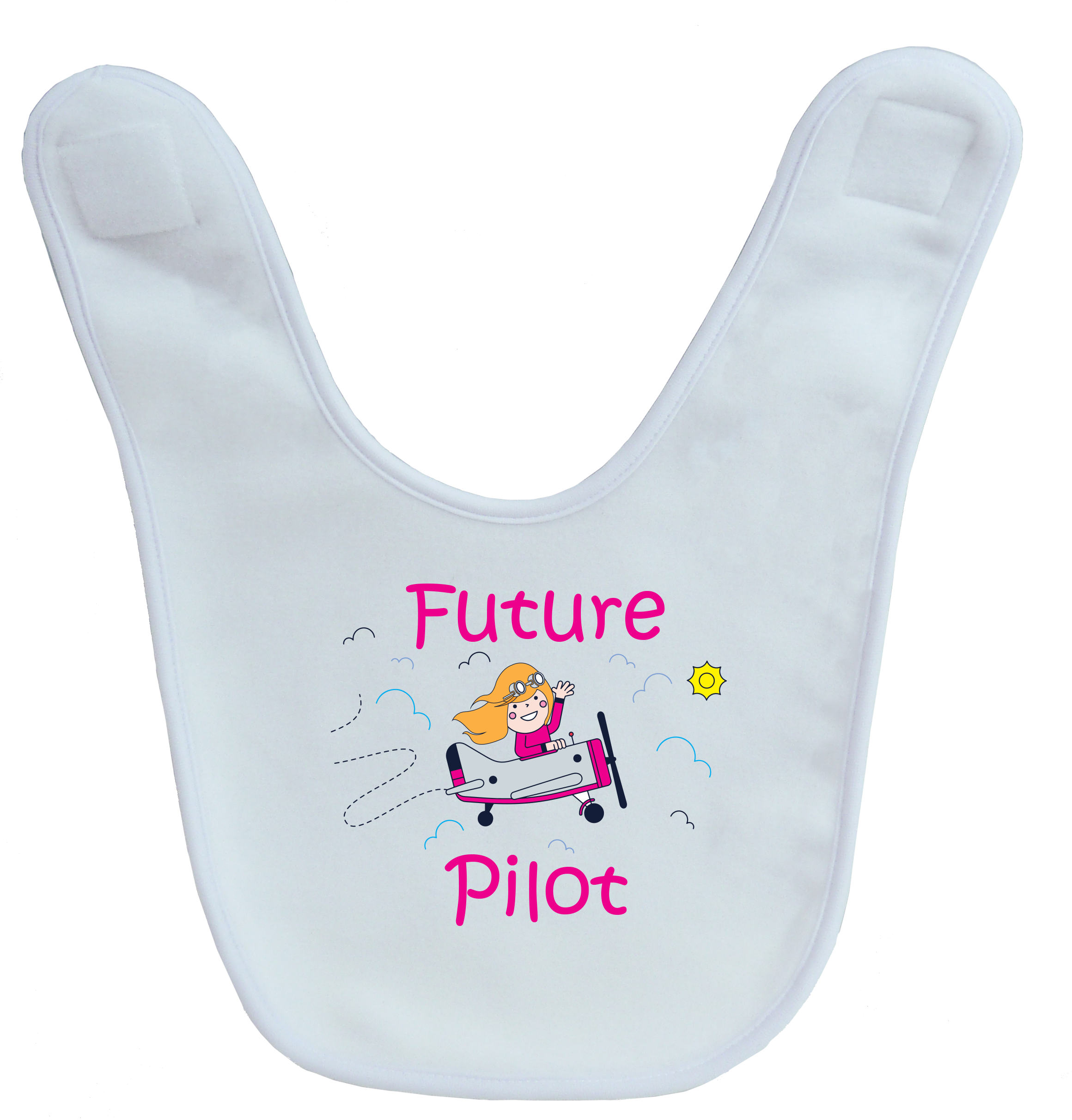 Future Pilot In a Plane Baby Bib
