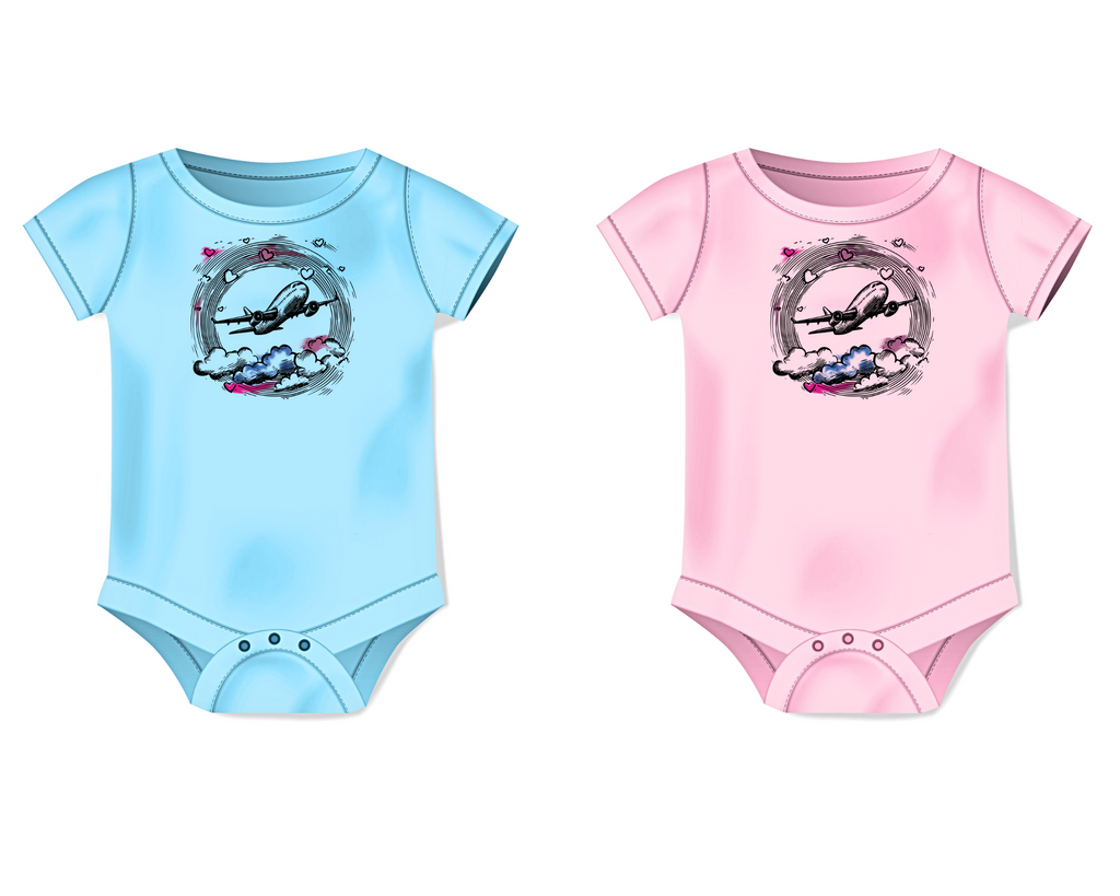 Valentine Heart in the Clouds Infant Onesie