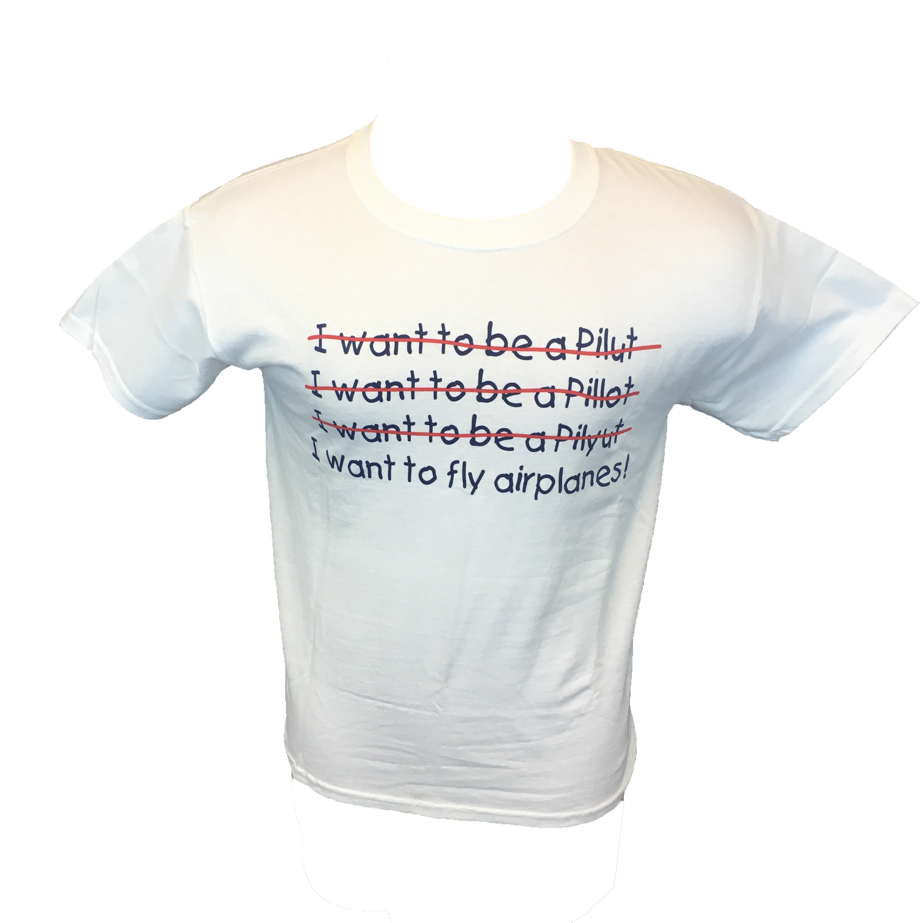 I Want to fly airplanes kids t-shirt