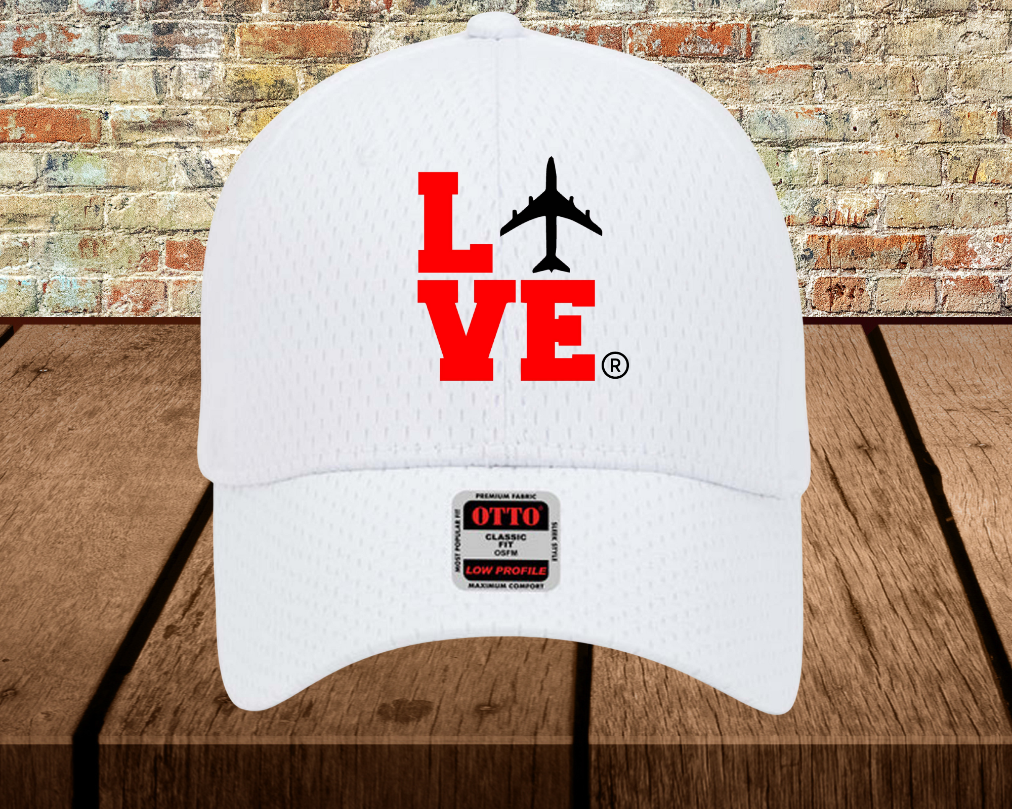 I Love Airplane Noise Mesh Cap