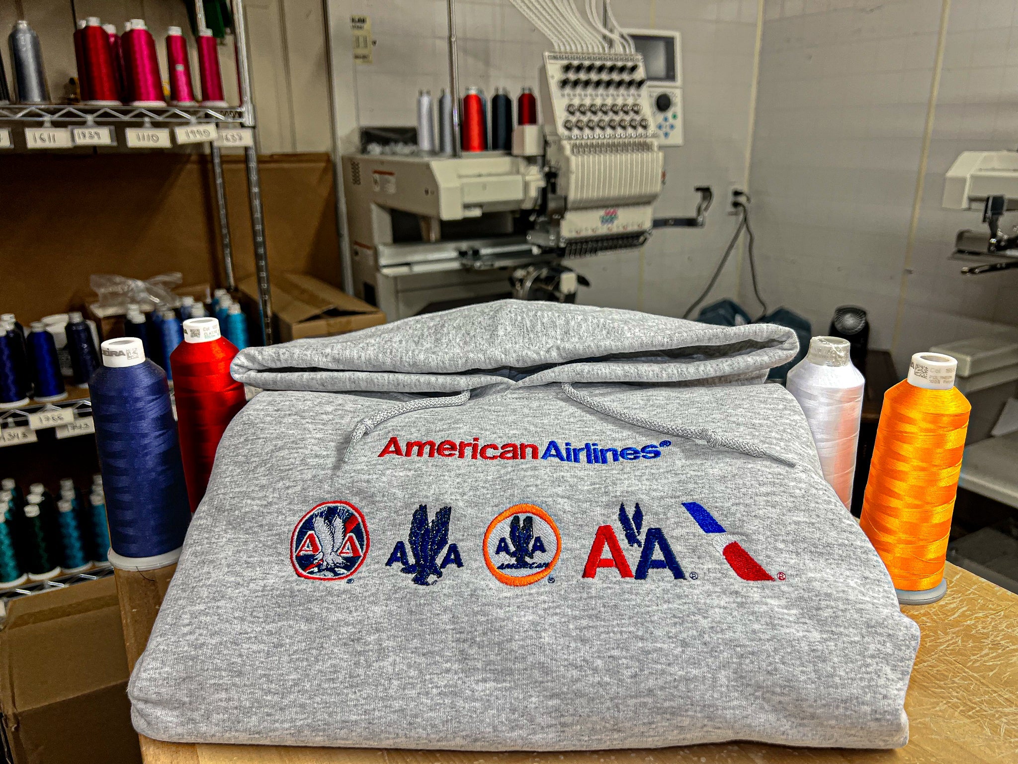 AA Nostalgia Grey Hoodie Embroidered