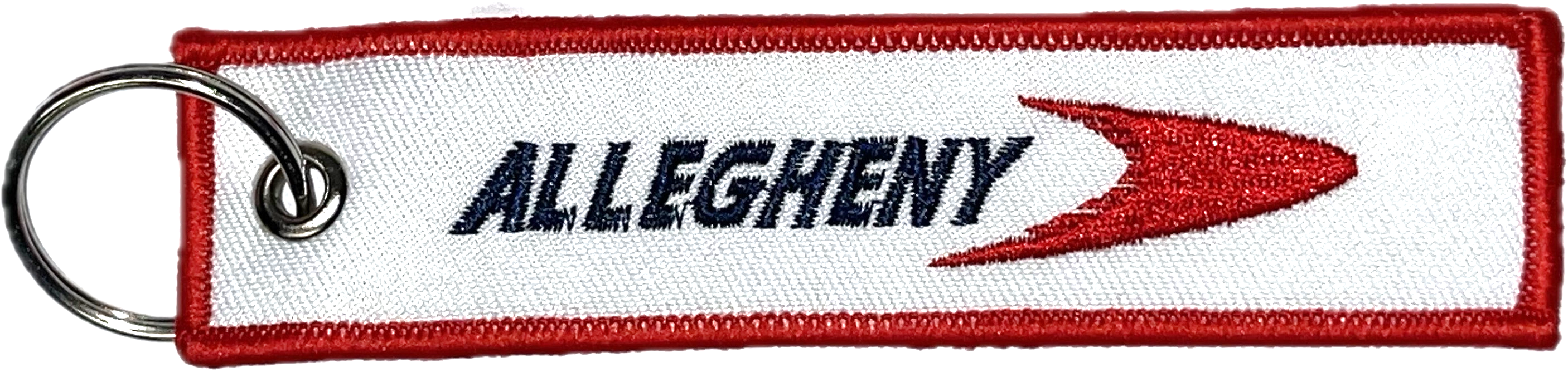 Embroidered Allegheny Airlines Red Logo Key Tag
