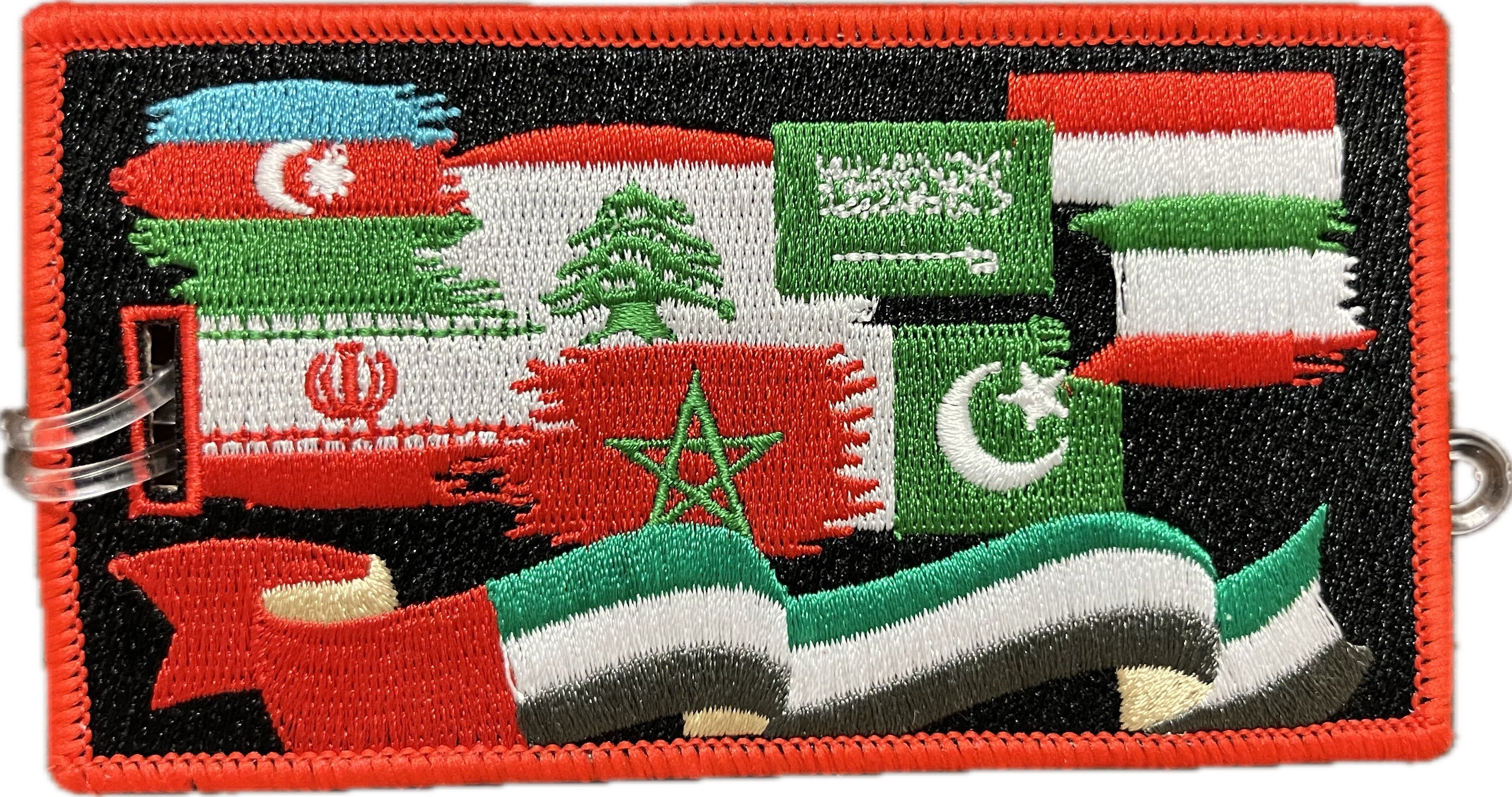 Middle East Flags - Embroidered Bag Tag