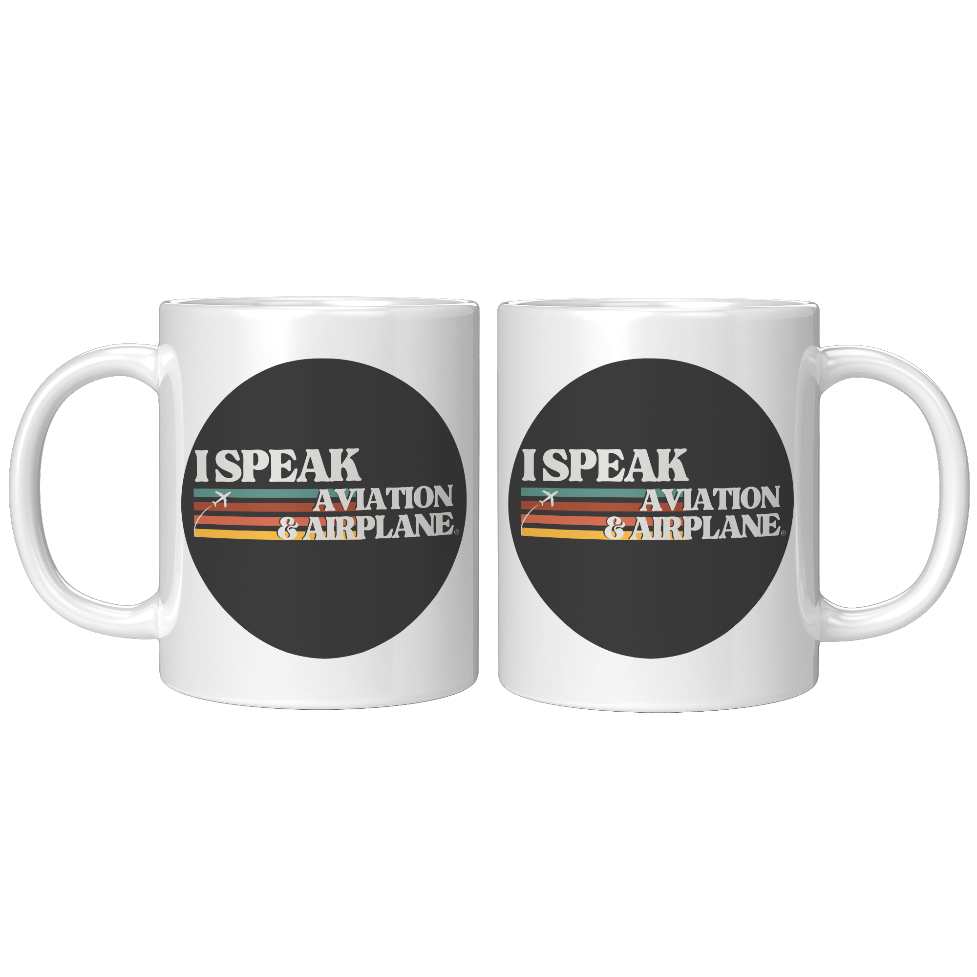 I Speak Aviation & Airports Coffee Mug - For Aviators, Pilots & Airport Fans