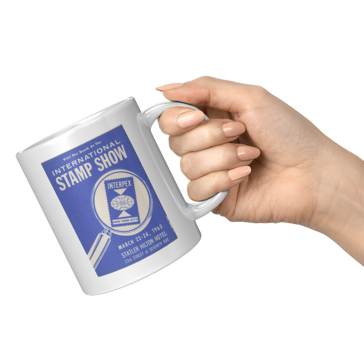 Interpex_Stamp_Show_New_York_1963_Vintag_11oz_White_RH_Model_Mockup.png_16302015