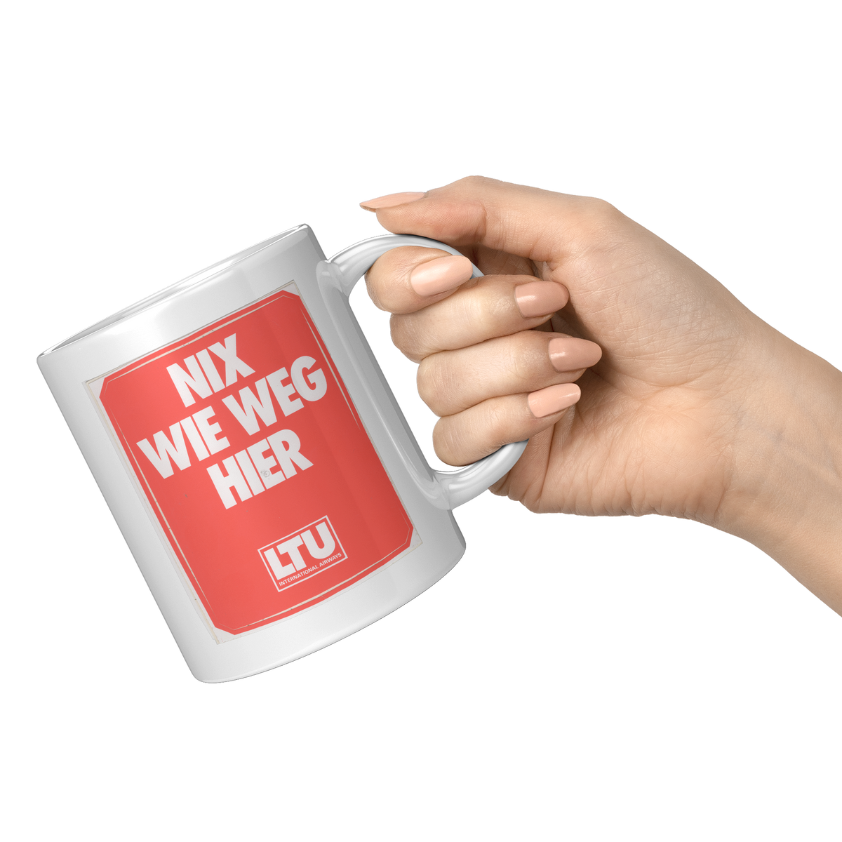 LTU_Nix_Wie_Weg_Hier_Vintage_Bag_Sticker_11oz_White_RH_Model_Mockup.png_16302531