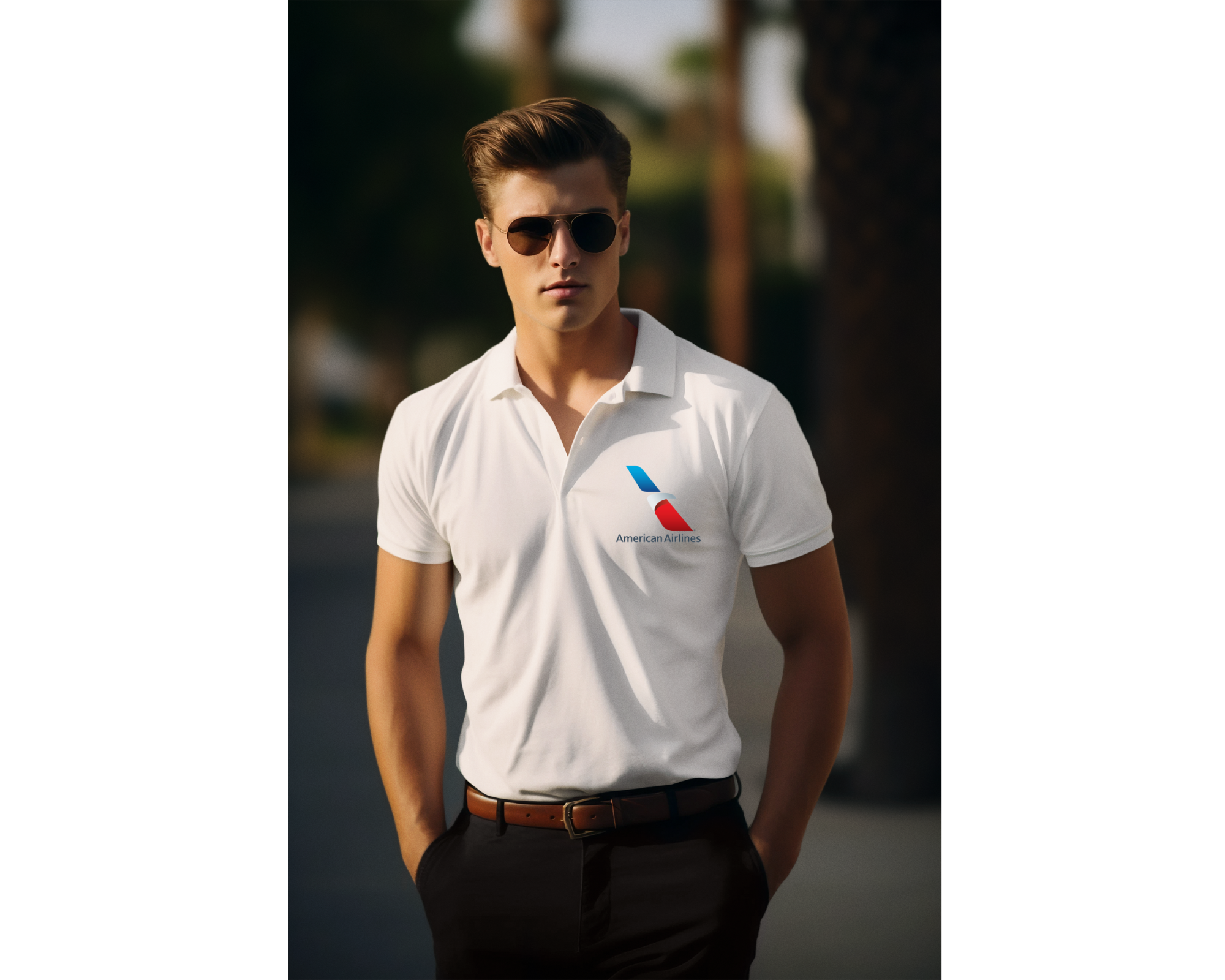 2013 AA Logo Cotton Embroidered Men's Polo