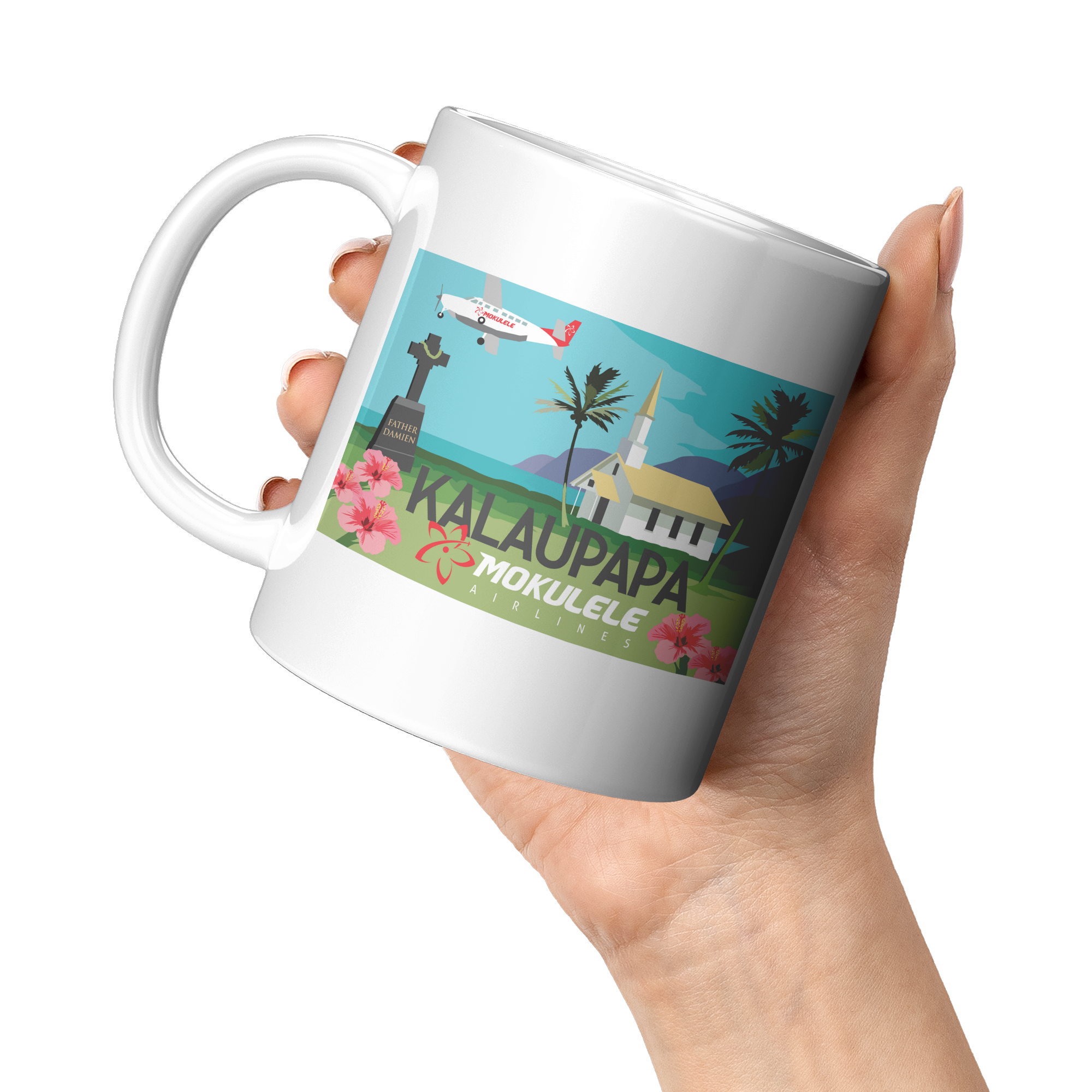 Mokulele_Airlines_Coffee_Mug_Featuring_K_11oz_White_LH_Model_Mockup.png
