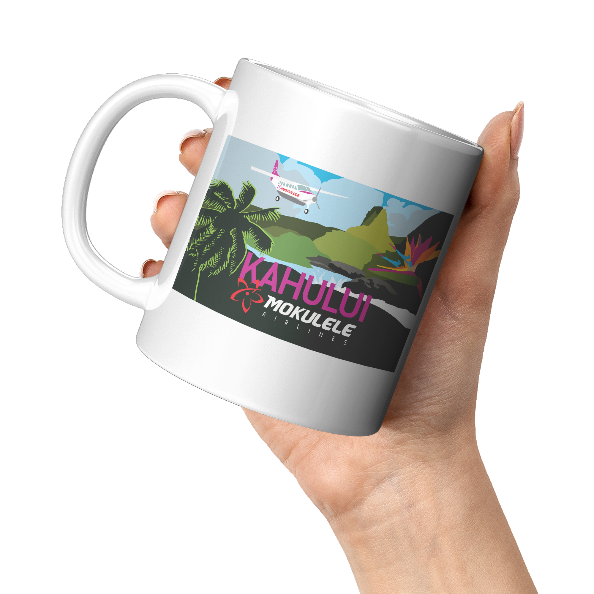 Mokulele_Airlines_Coffee_Mug_Featuring_K_11oz_White_LH_Model_Mockup.png