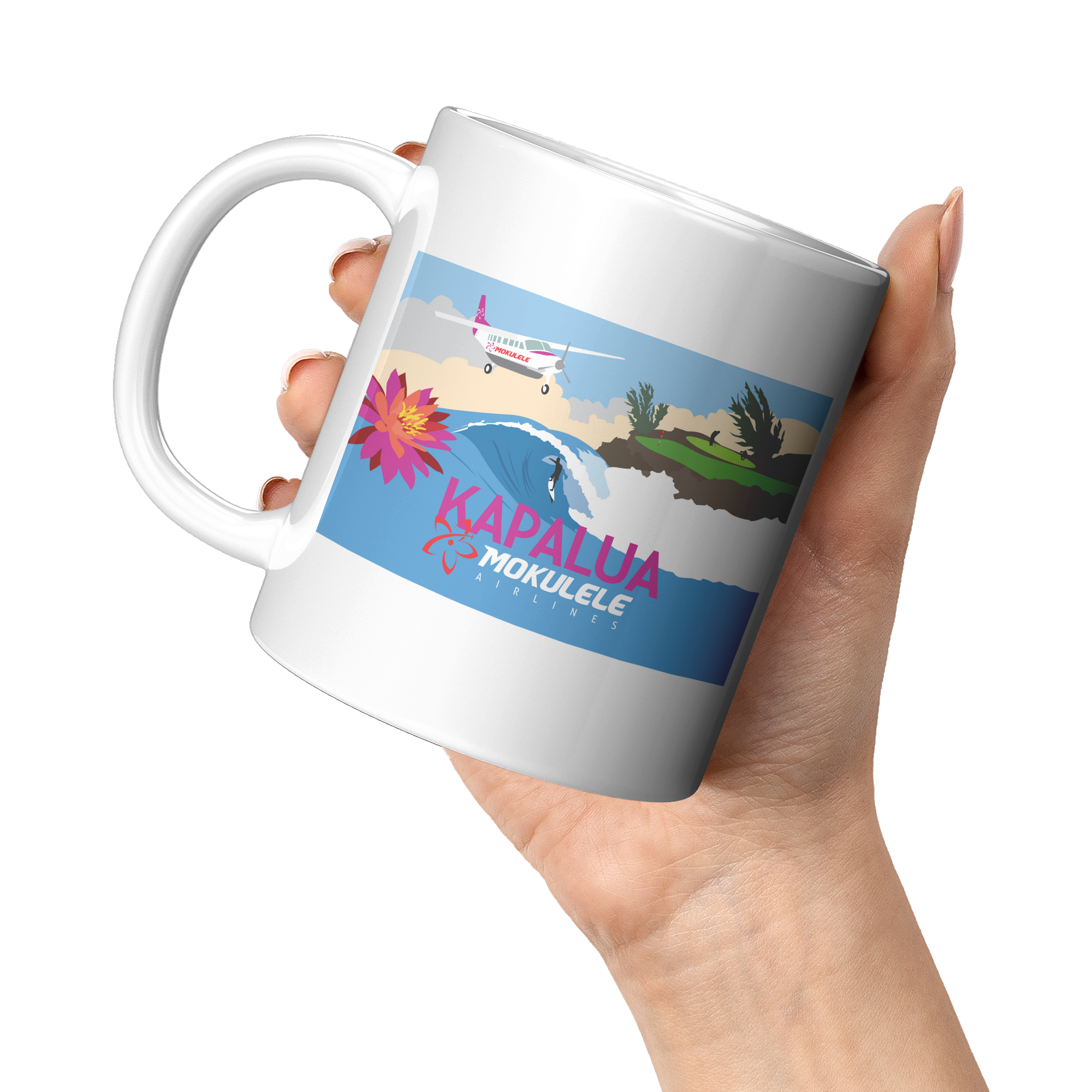 Mokulele_Airlines_Coffee_Mug_Featuring_K_11oz_White_LH_Model_Mockup.png