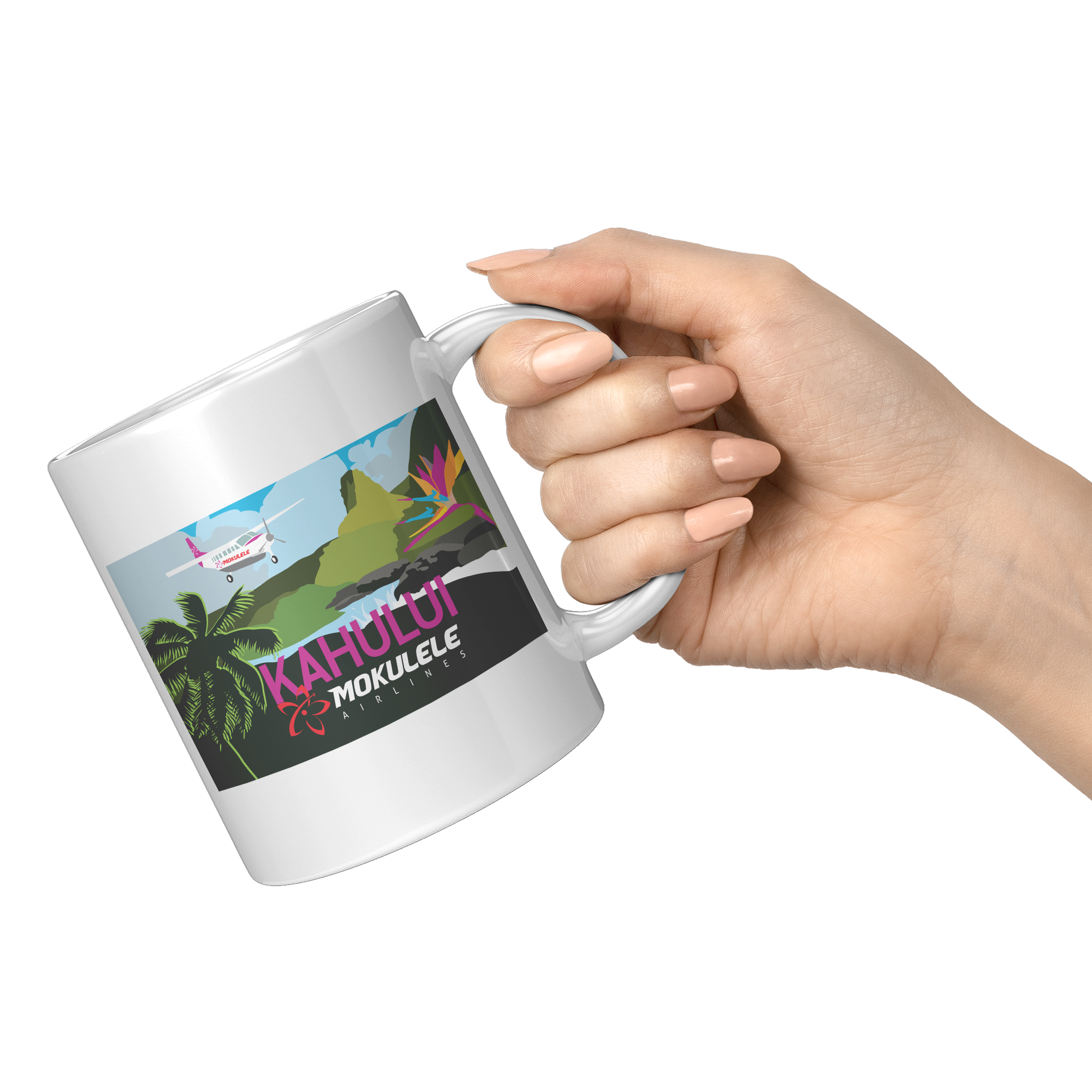 Mokulele_Airlines_Coffee_Mug_Featuring_K_11oz_White_RH_Model_Mockup.png