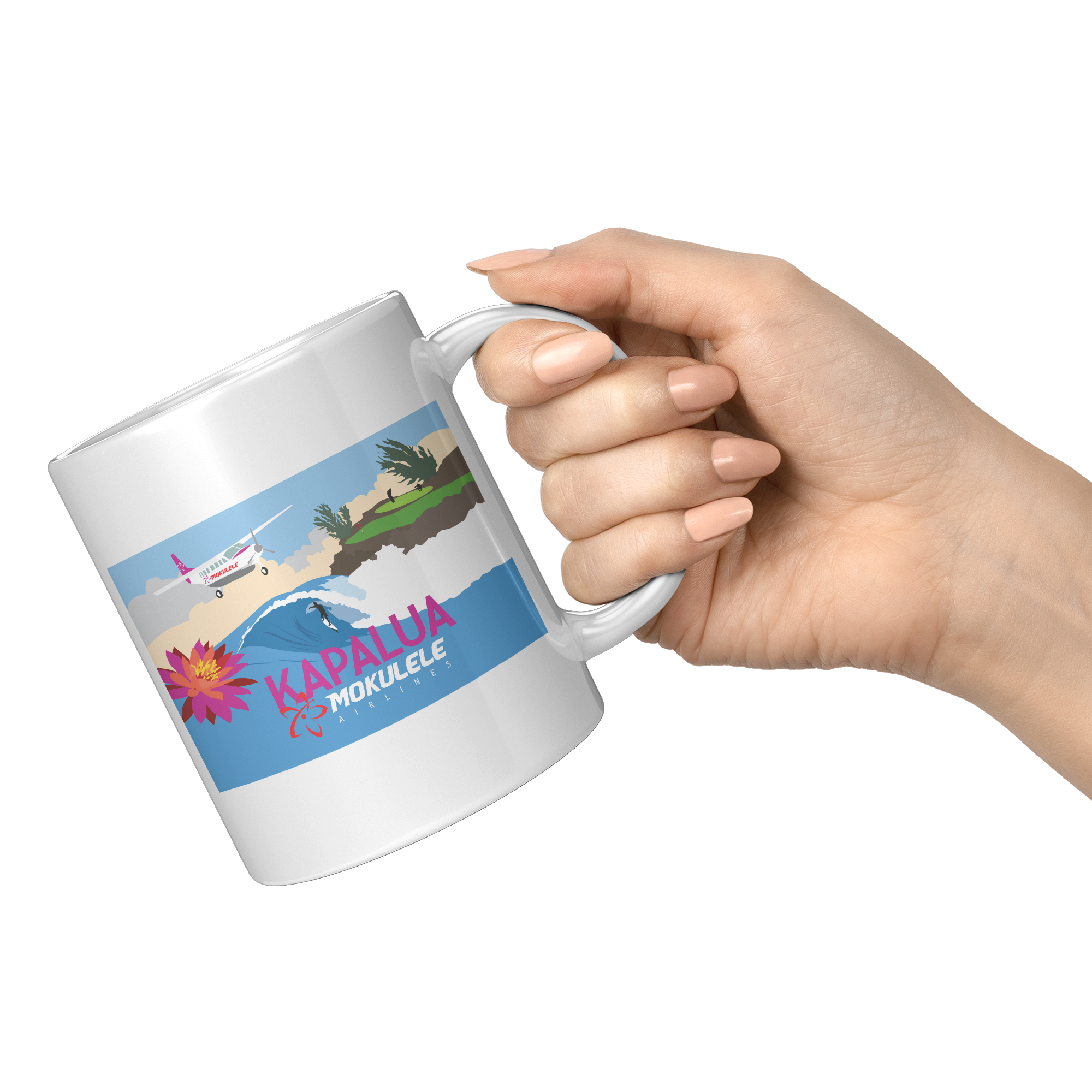 Mokulele_Airlines_Coffee_Mug_Featuring_K_11oz_White_RH_Model_Mockup.png