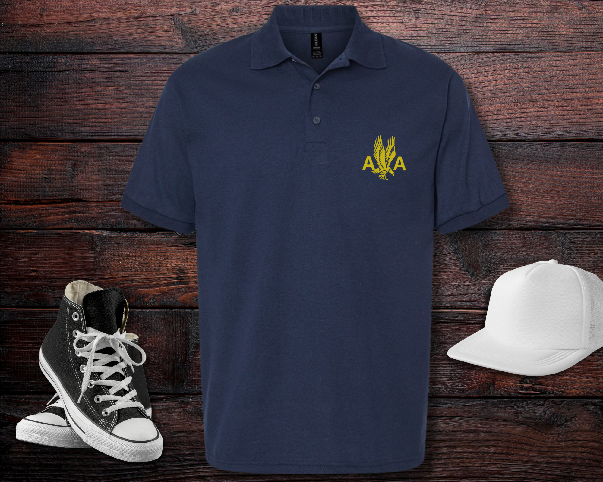 Men's Polo with American Airlines 1940's Logo
