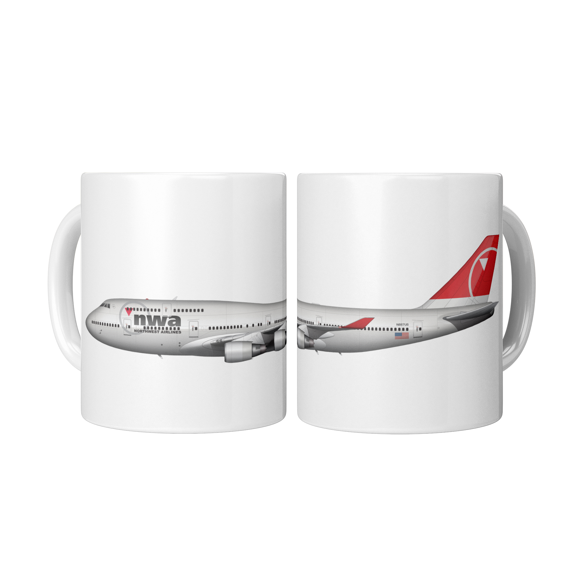 Northwest Airlines 747 with the Last Livery Coffee Mug