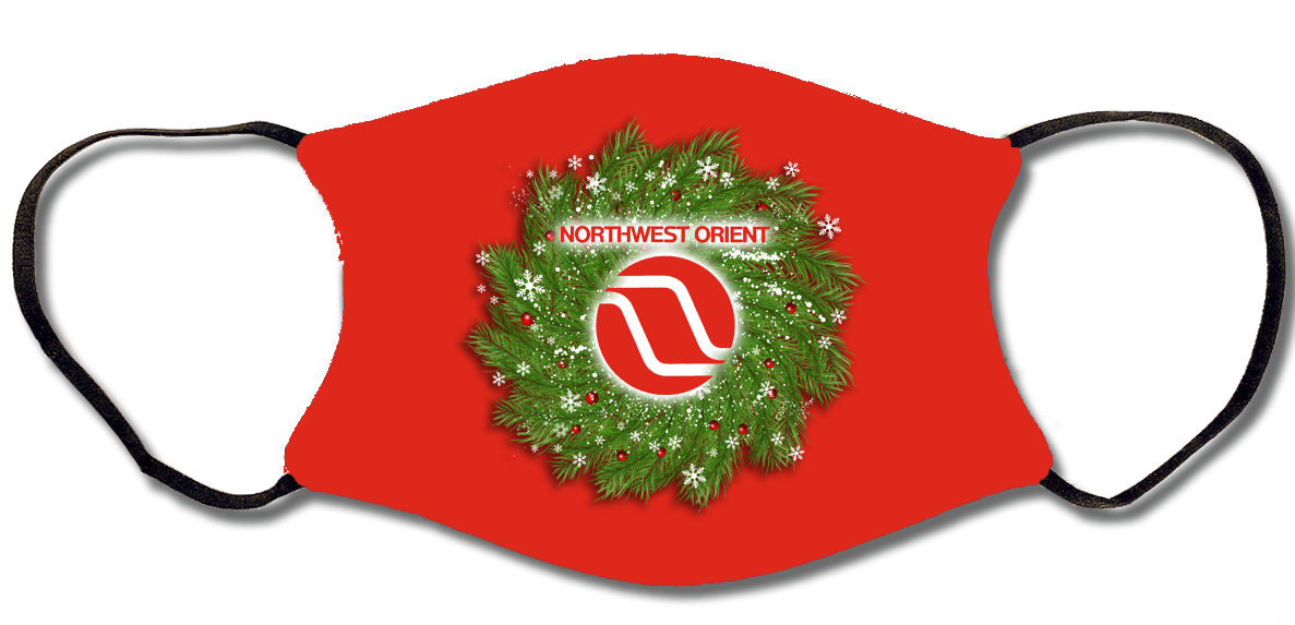 Northwest Airlines Christmas Face Mask