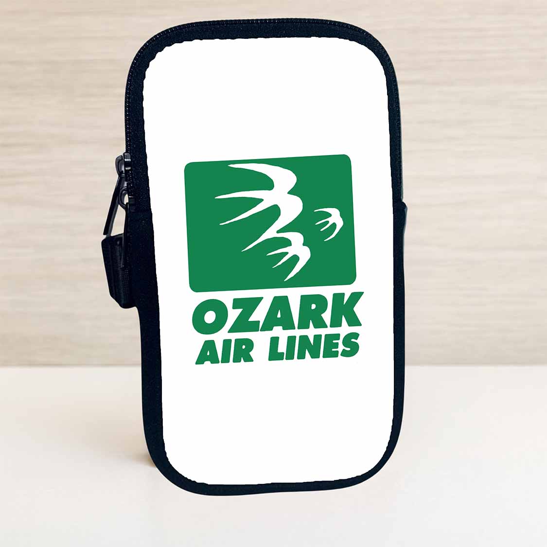 Ozark Airlines Green Logo Travel Pouch