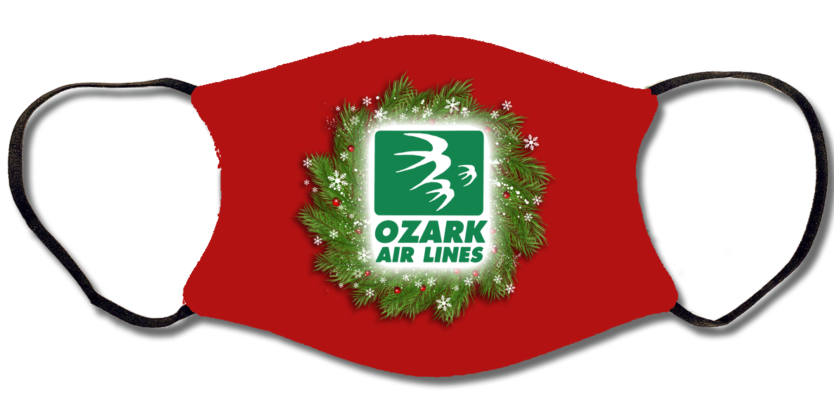 Ozark Airlines Christmas Face Mask