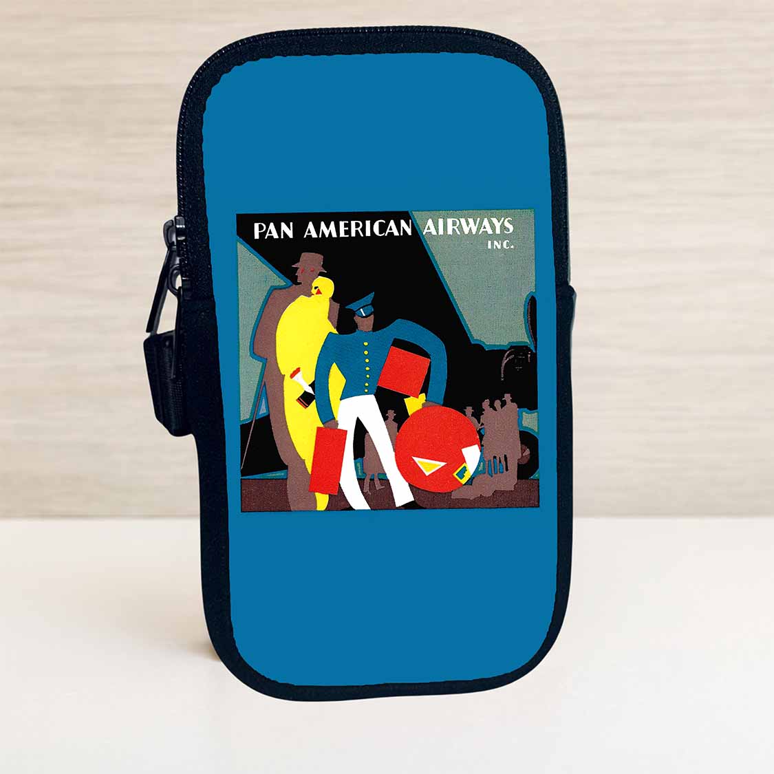 Pan American World Airways 1950's Vintage Bag Sticker Travel Pouch