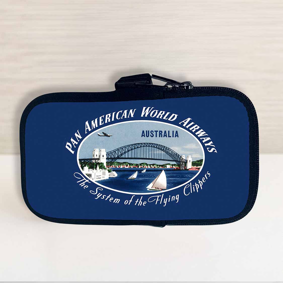 Pan American World Airways Australia Vintage Bag Sticker Travel Pouch
