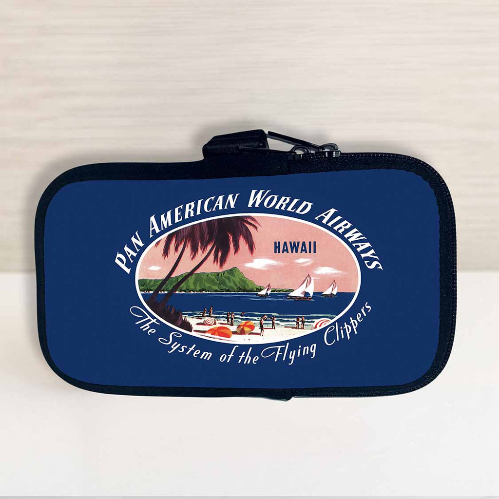 Pan American World Airways Hawaii Vintage Bag Sticker Travel Pouch