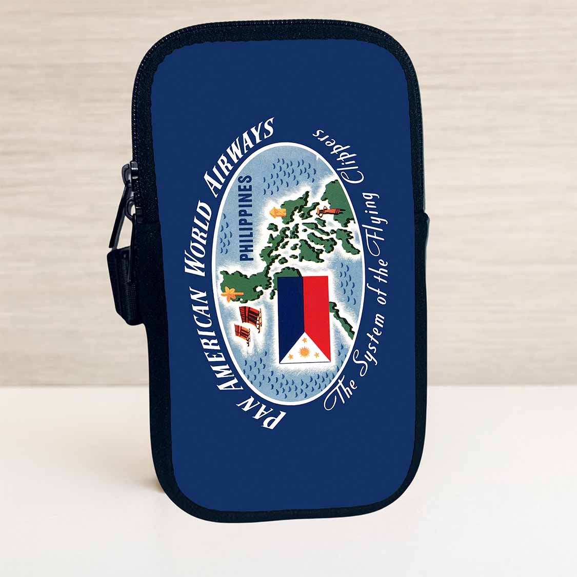 Pan American World Airways Philippines Vintage Bag Sticker Travel Pouch