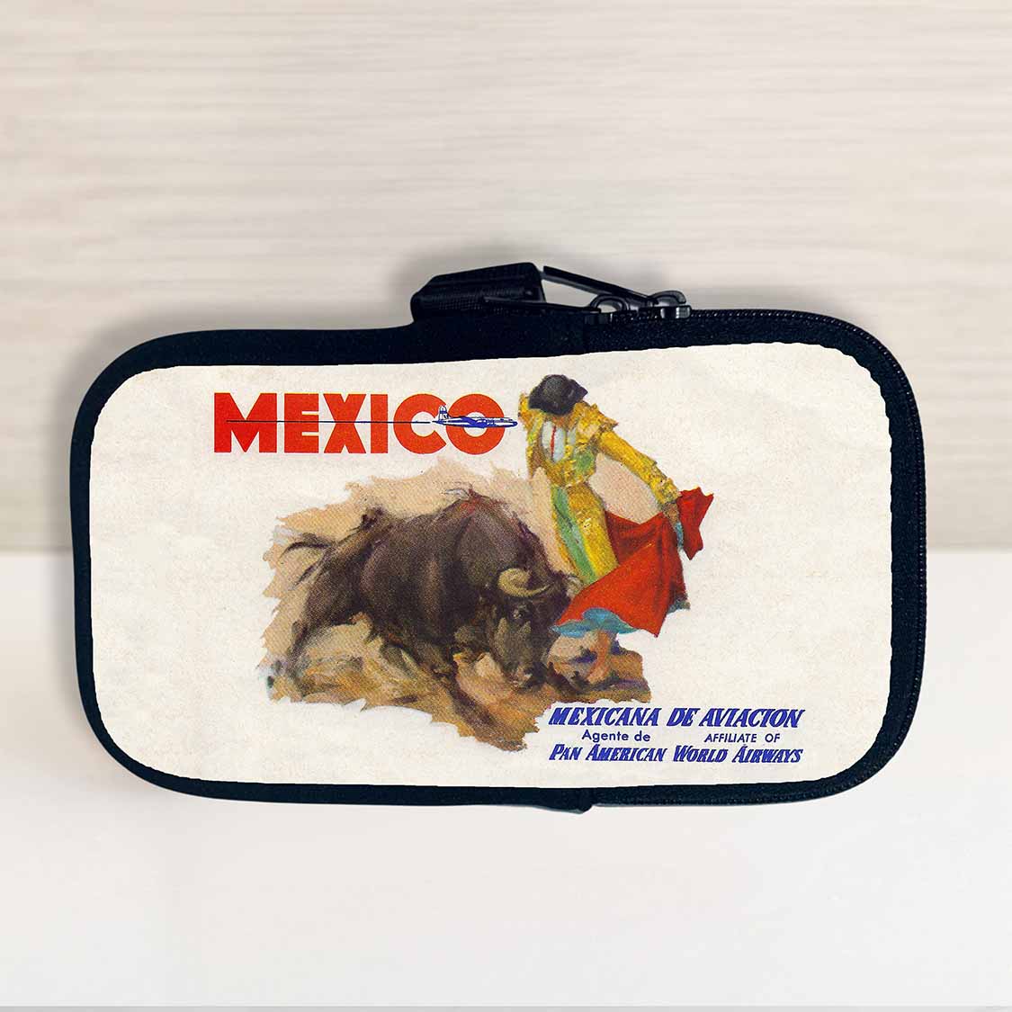 Pan American World Airways Mexico Vintage Bag Sticker Travel Pouch
