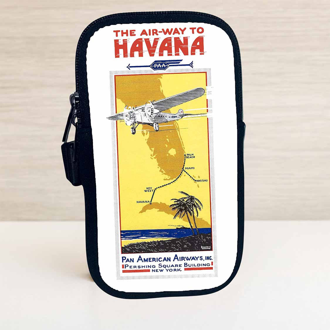 Pan American Airway Air-Way To Havana Vintage Travel Pouch