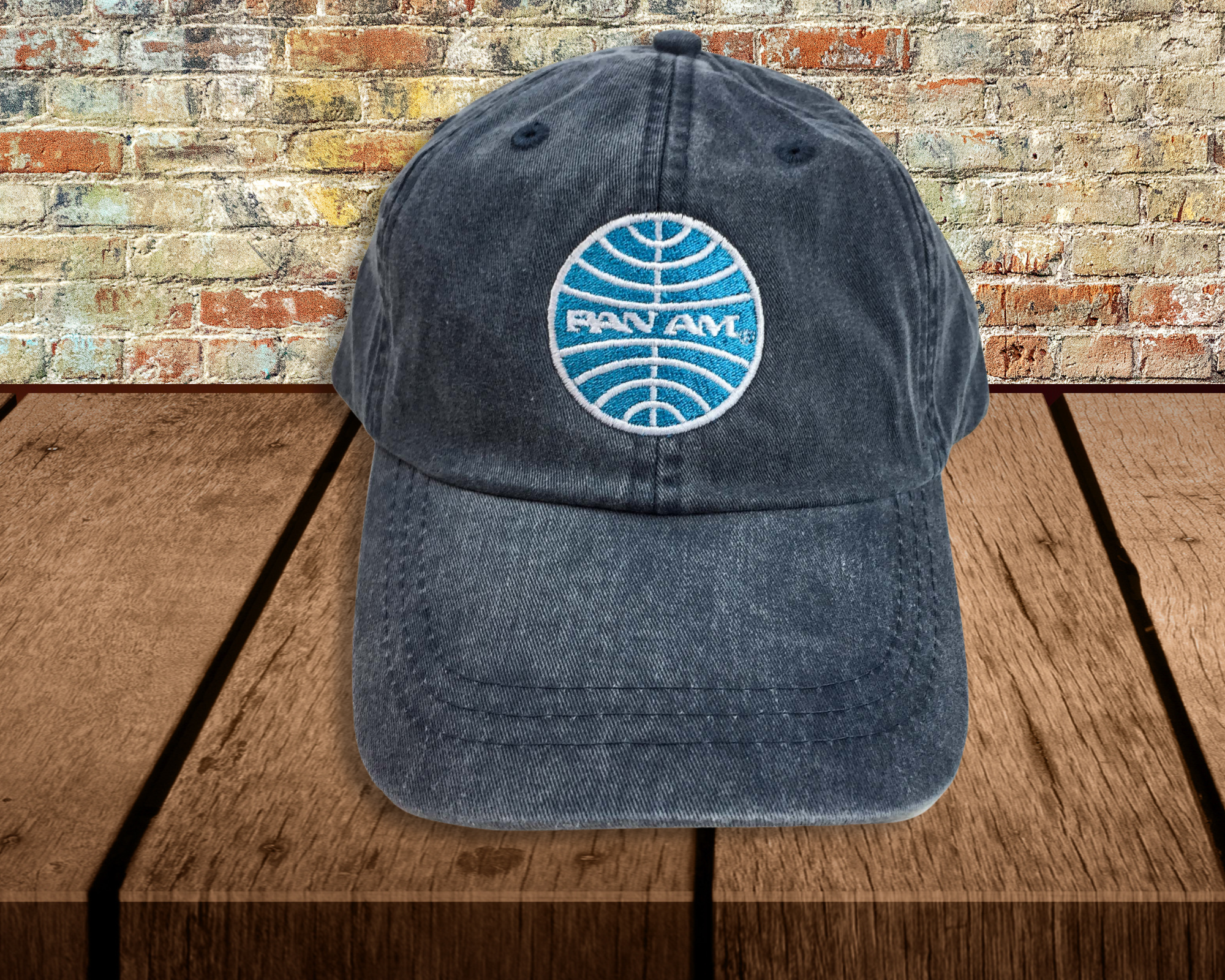 Pan Am Logo Blue Cotton Twill Cap