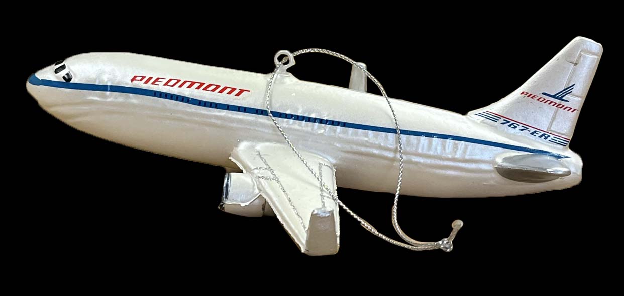 Piedmont Livery Airplane Christmas Ornament