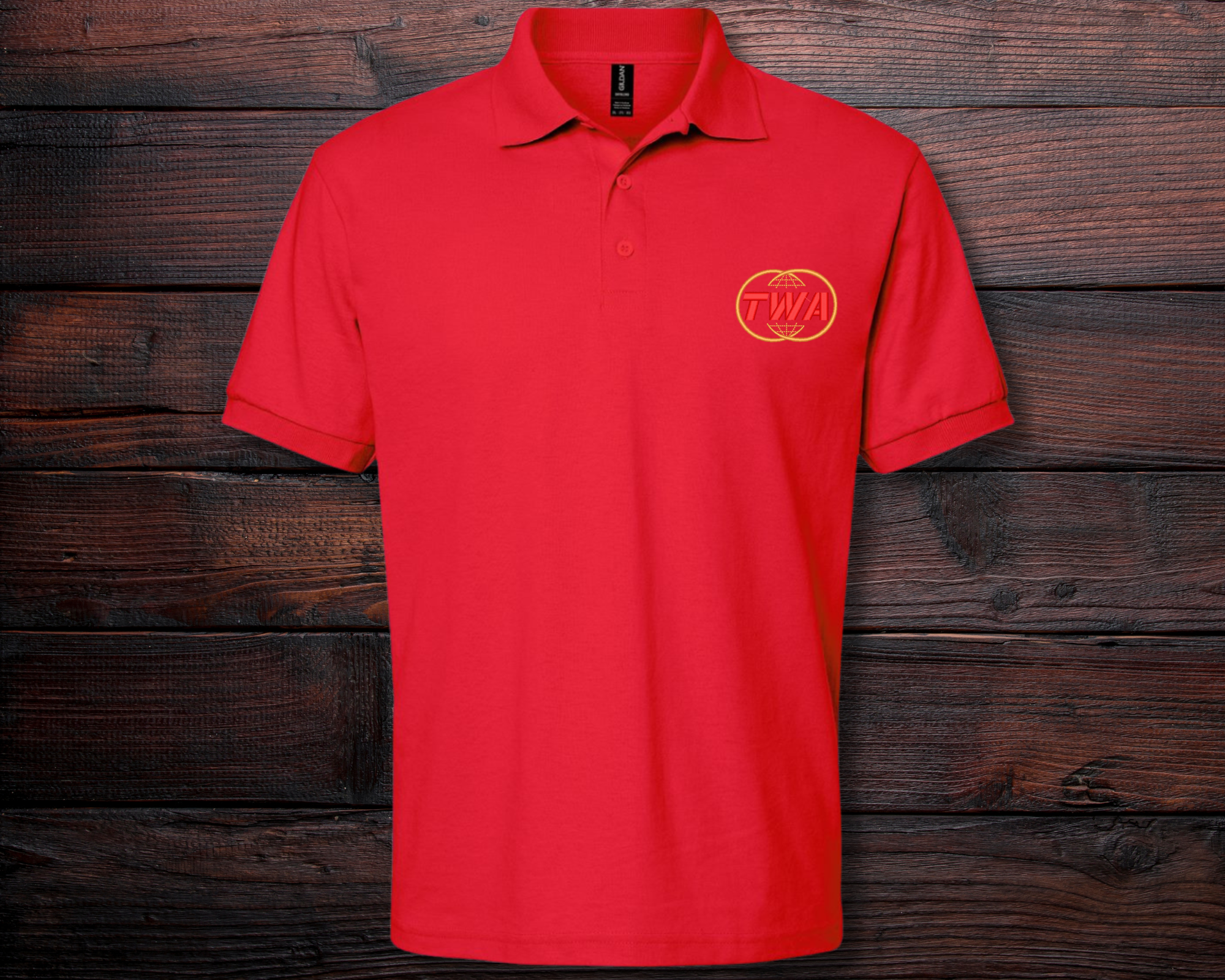 TWA Globe Logo Embroidered Polo