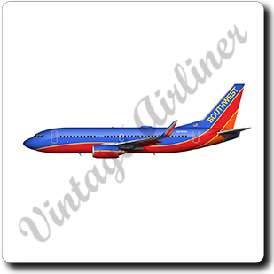 SWA 737  -  Square Sandstone Coaster