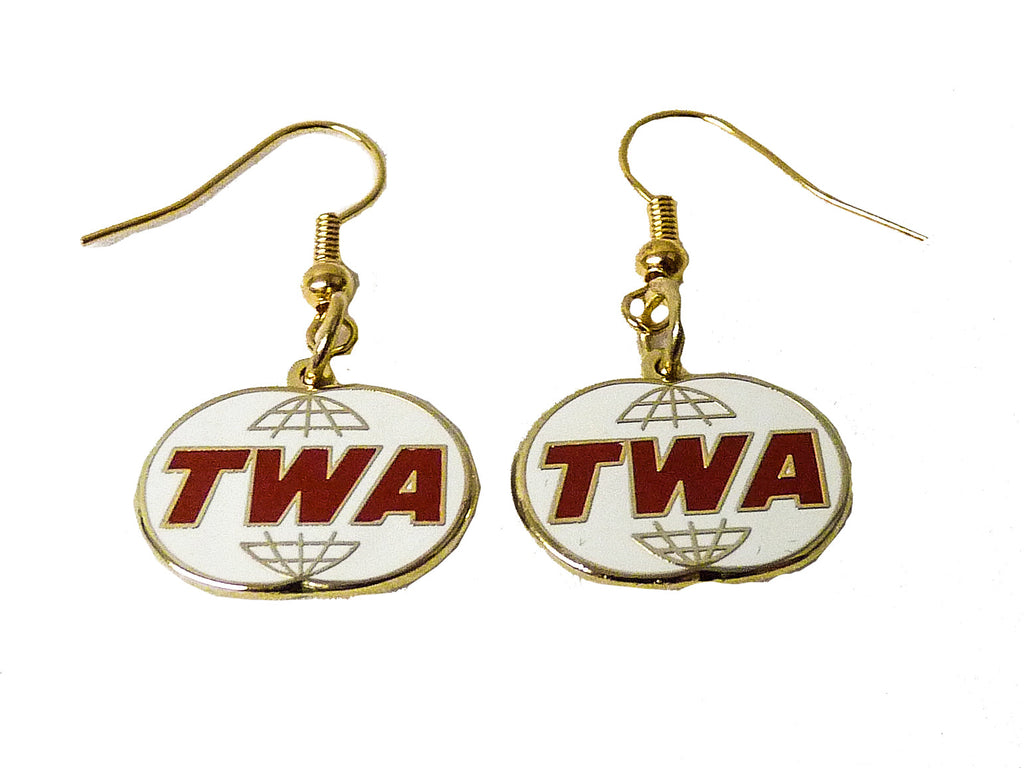 TWA Globe Logo Earrings