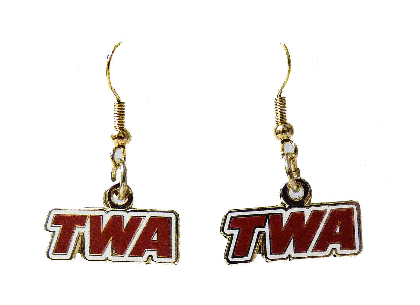 TWA Red Logo Earrings